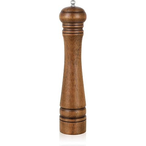 Wood Salt and Pepper Grinder, Salt Grinder and Pepper Mill, Oak Wood Shakers with Adjustable Cera... | Amazon (US)