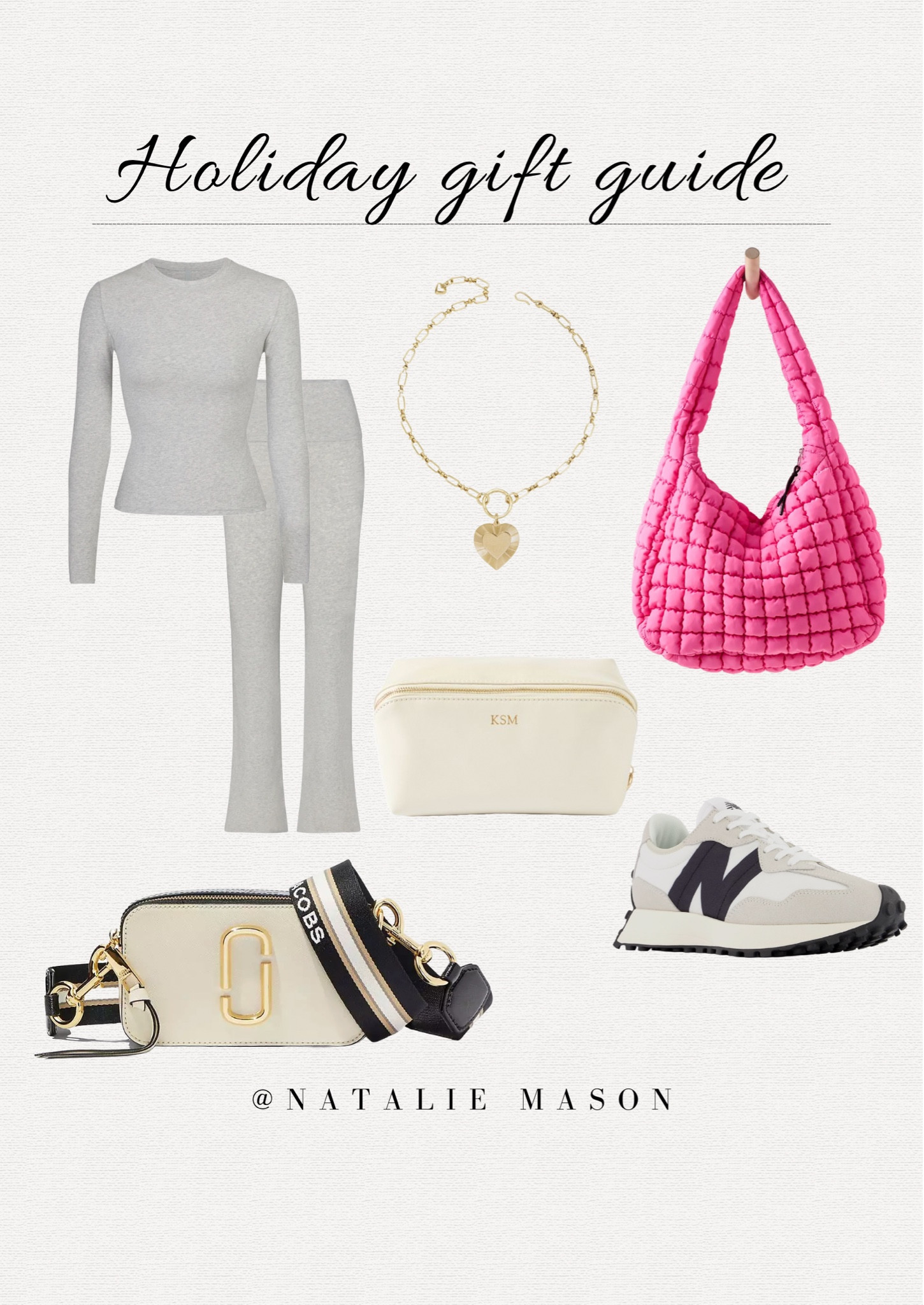 The perfect holiday gift guide 🩷

Free people bag | new balance | Marc Jacob’s purse | skims lounge| makeup bag | heart necklace

#LTKGiftGuide #LTKHoliday #LTKSeasonal