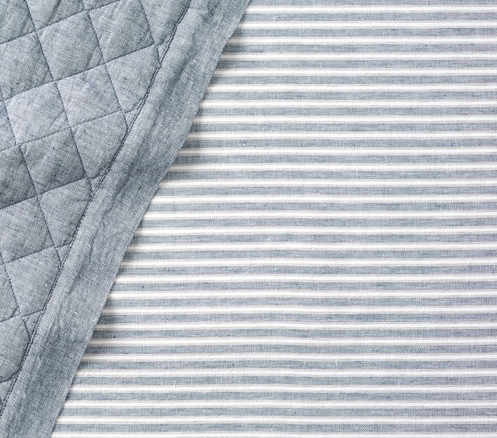 Montauk Linen Fitted Crib Sheet | Pottery Barn Kids