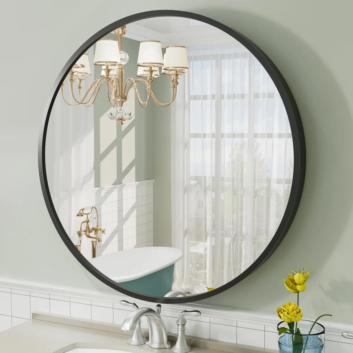 Amara Tempered Glass and Aluminum Alloy Framed French Cleat Mounted Wall Mirror with 5-Year Warra... | Wayfair North America