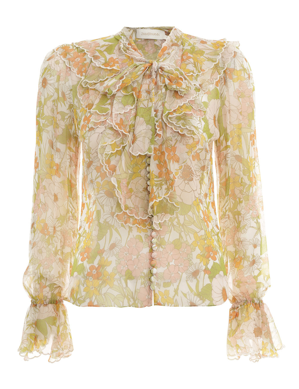 Super Eight Scalloped Blouse | ZIMMERMANN (APAC)