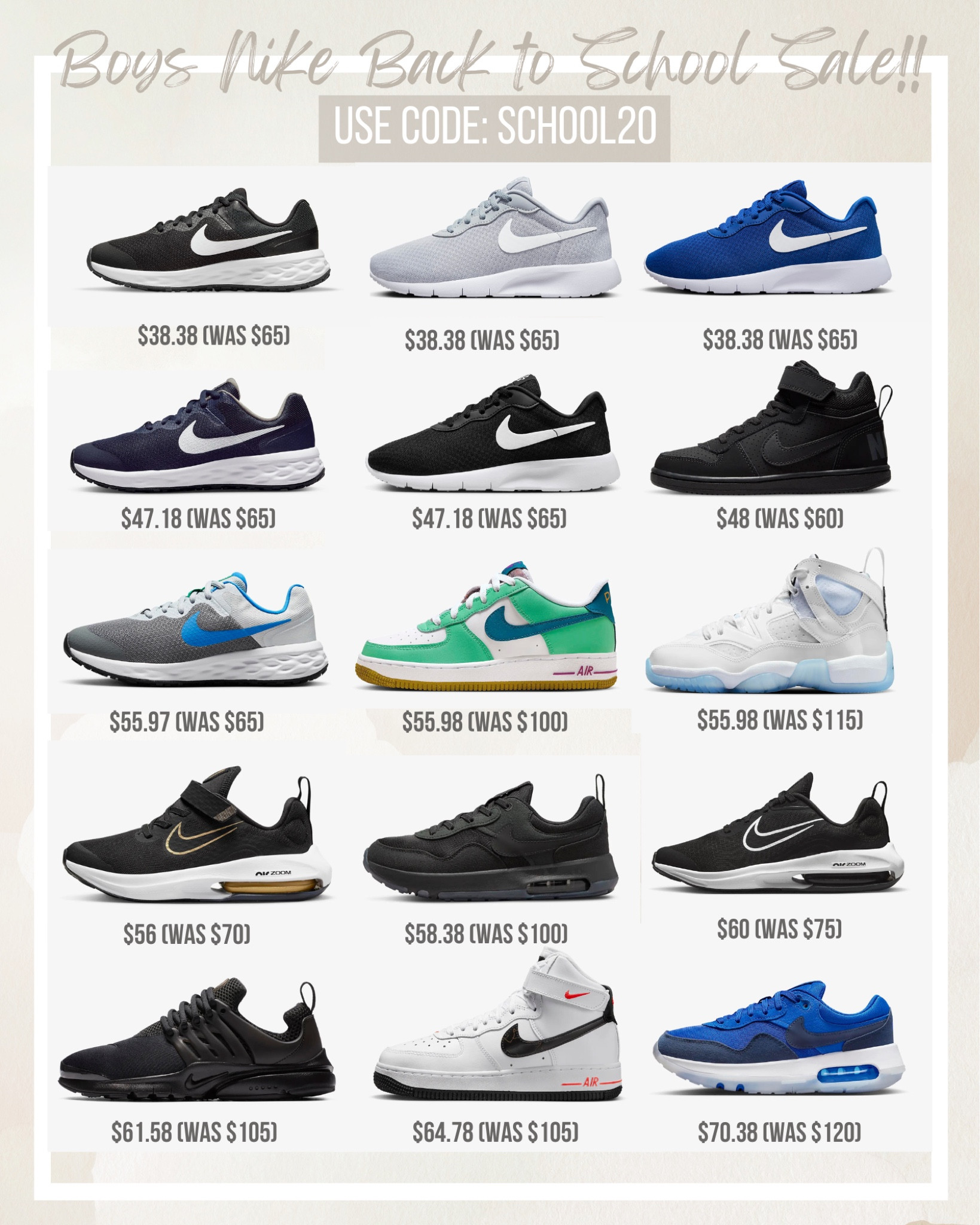 Boys Nike shoes on sale for back to school!!  Kids sneakers - boys athletic shoes - elementary kids - middle school - preteen boys 

#LTKkids #LTKsalealert #LTKBacktoSchool