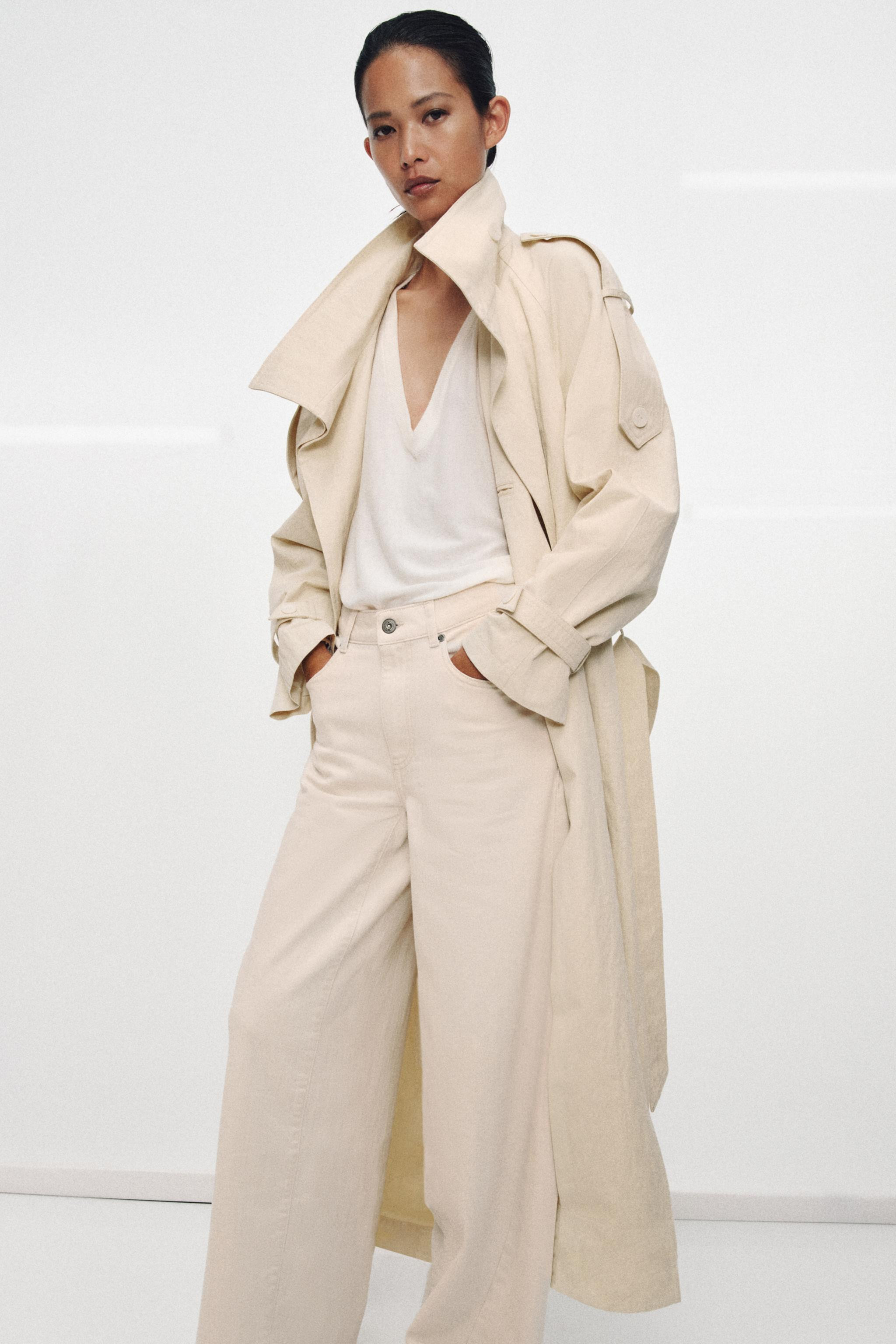 ZW COLLECTION HIGH-NECK TRENCH COAT | Zara US