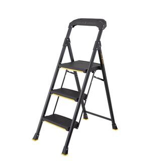 Gorilla Ladders 3-Step Pro-Grade Steel Step Stool, 300 lbs. Load Capacity Type IA Duty Rating (9f... | The Home Depot