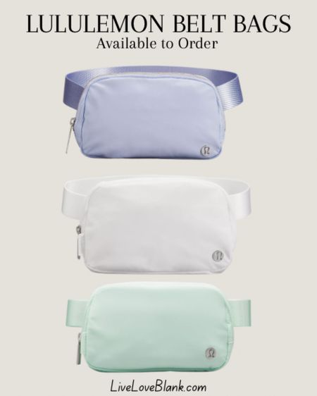 Lululemon belt bags available to order 
Spring color belt bags only $38


#LTKfit #LTKFind #LTKunder50
