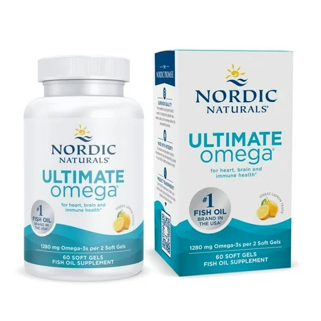 Nordic Naturals Ultimate Omega Softgels, Lemon, 1280 mg, Fish Oil, 60 Ct | Walmart (US)