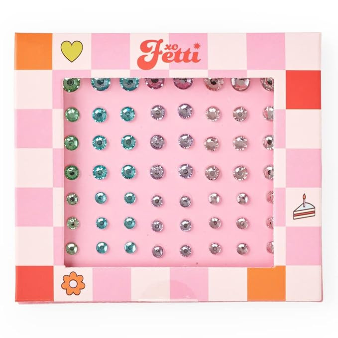 xo, Fetti Pastel Diamond Rhinestone Face Gems - 1 Set | Rainbow Birthday Accessories, Crystal Bac... | Amazon (US)