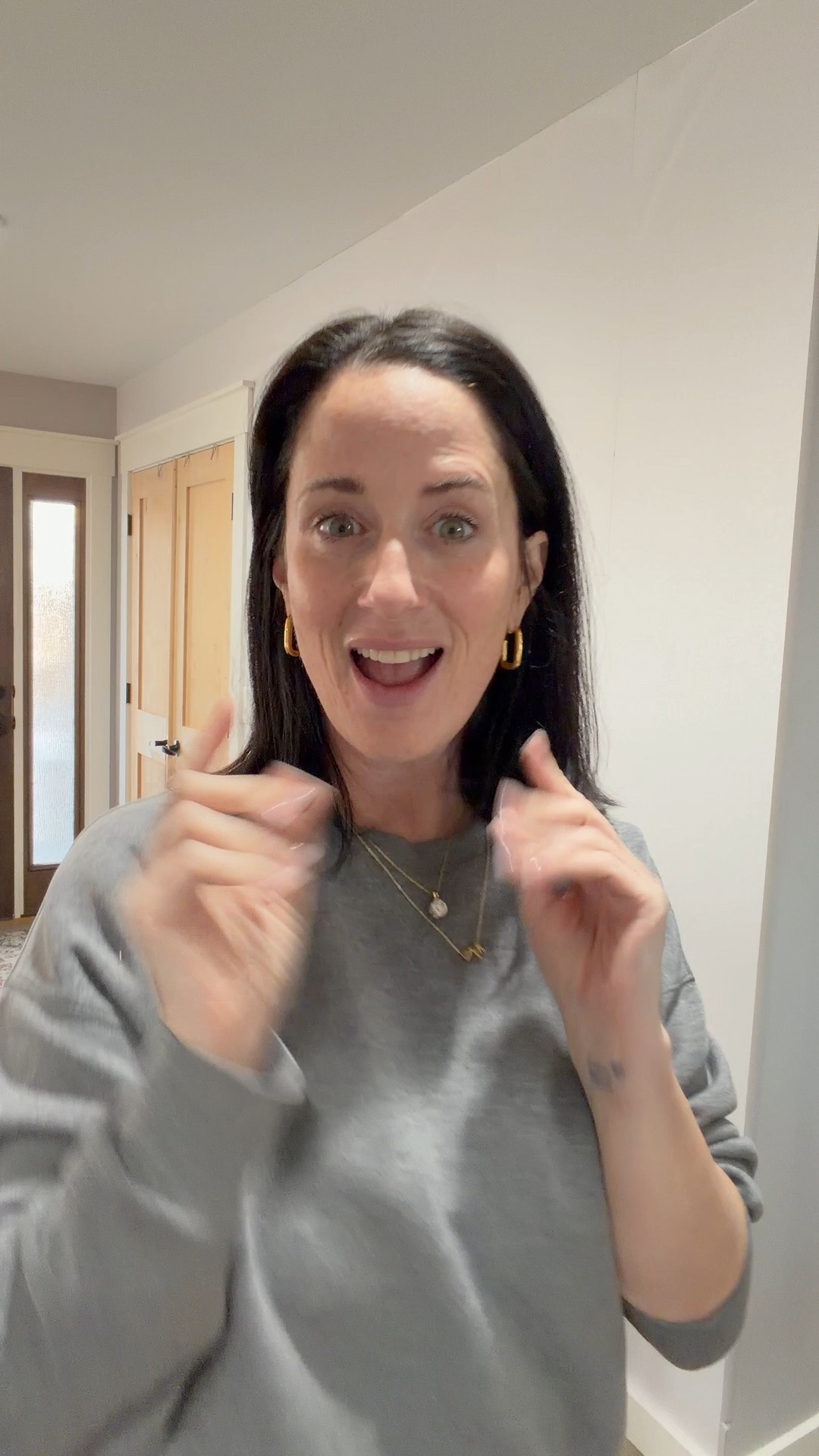 What I’m wearing today!
Crewneck SPANX AirEssentials Top
SPANX Pull On Flare Jeans
Quince Cashmere Socks
Amazon Clogs (my Birkenstock dupes)
Linny Co earrings 
My freedom set necklace paired with my M for Maggie necklace that I received as a gift!
Topped off with my quick five minute glow on my face! 

#SPANXPARTNER 

#LTKOver40 #LTKootd #LTKselfcare