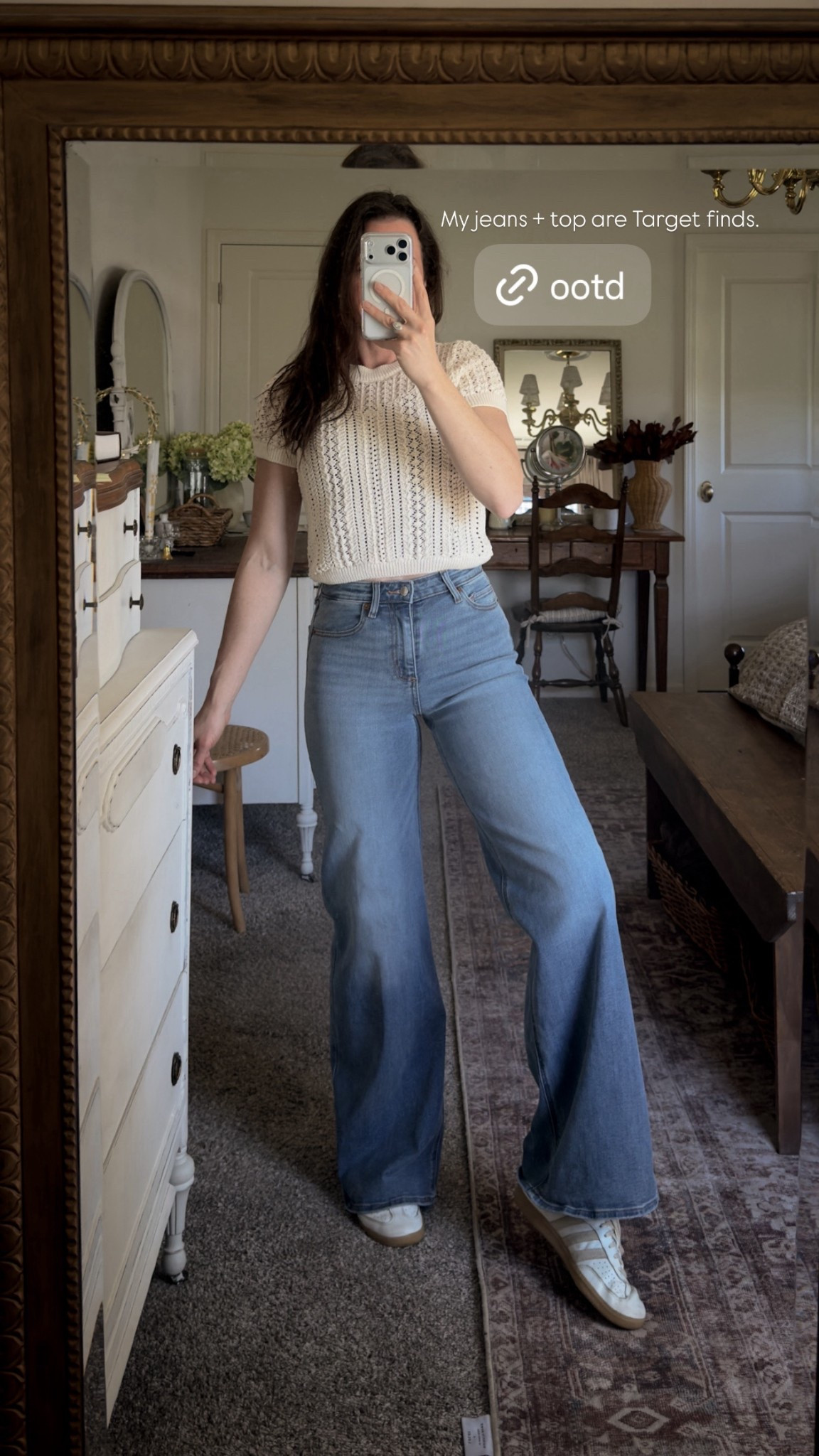 My jeans + top are Target finds  

Crochet top, wide leg jeans, adidas samba

#LTKgrwm #LTKootd