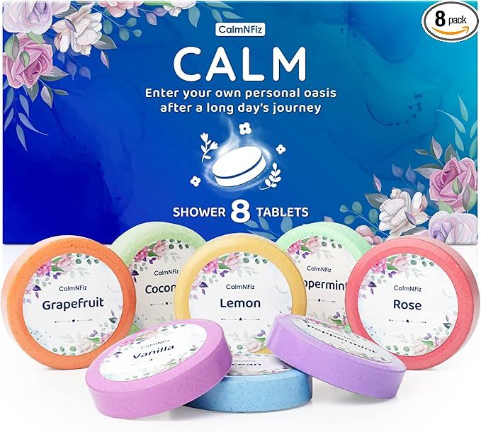 CalmNFiz Shower Steamers Aromatherapy,Spa Kit, Gifts for Mom,Shower Bombs with Essential Oils,Val... | Amazon (US)