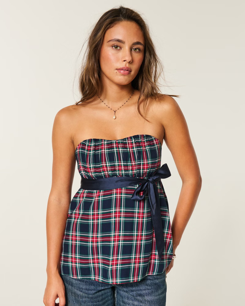 Easy Strapless Babydoll Top | Hollister (US)