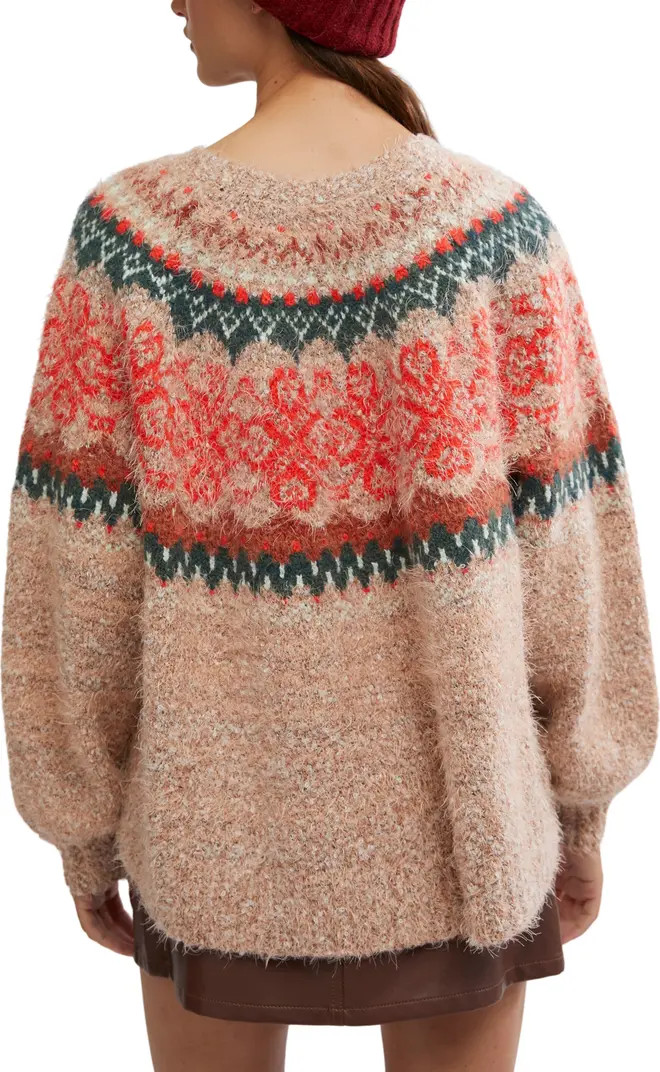 Free People Festive Frost Fair Isle Sweater | Nordstrom | Nordstrom