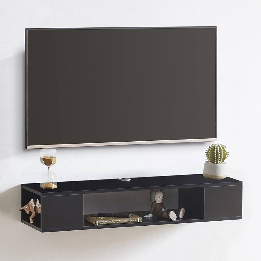 Floating TV Stand, Wall Mounted Entertainment Center and Cabinet Shelf, TV Console with Storage... | Amazon (US)