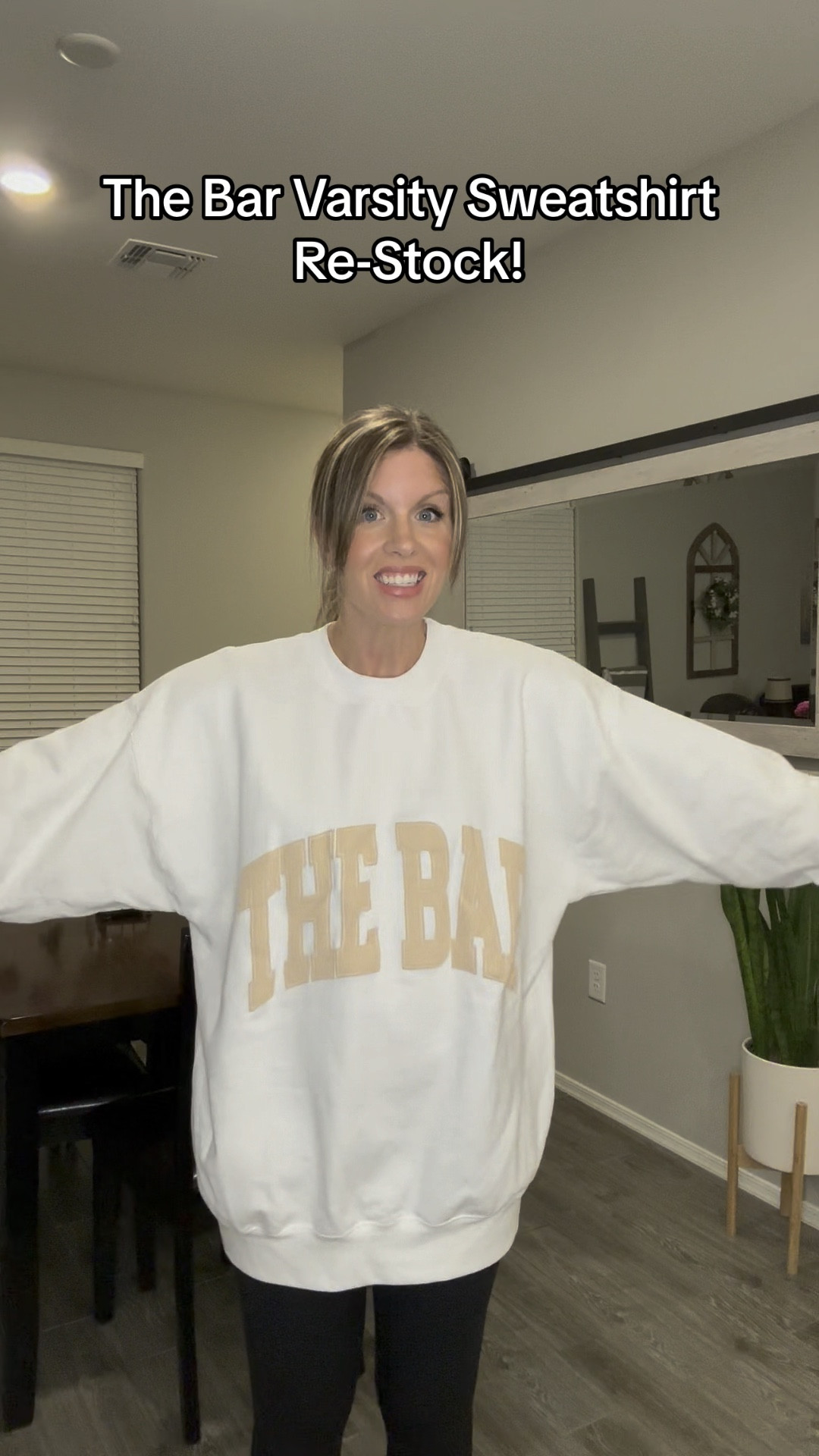 Love The Bar Oversized Varsity Sweatshirt! Re stock officially begins 12pm EST. Size worn is Large, but they do slightly shrink in the wash, so I recommend going up in size, the bigger the better!

#LTKGiftGuide #LTKSeasonal #LTKstyletip