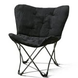 Mainstays Micro Suede Fabric Butterfly Folding Chair, Black | Walmart (US)