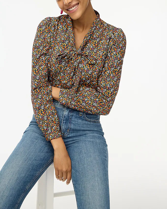 Bow tie-neck top | J.Crew Factory