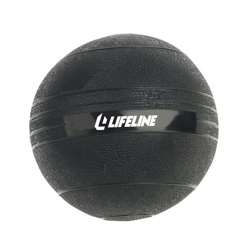 Lifeline Fitness Weighted Slam Ball - Easy to Grip Slam Ball for Home Gym and HIIT Workouts - 20 lb. | Amazon (US)