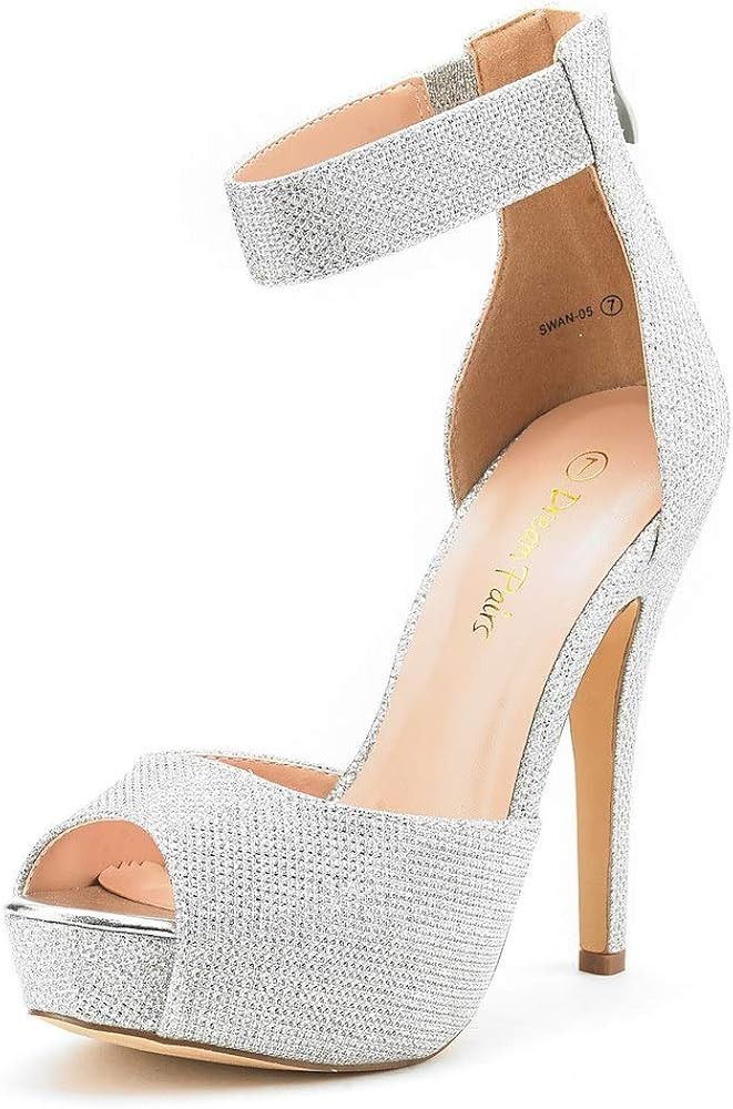 DREAM PAIRS Women's Swan-05 High Heel Platform Dress Pump Shoes | Amazon (US)