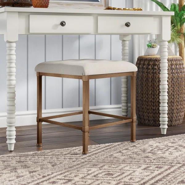 Toni 18'' Tall Steel Vanity Stool | Wayfair North America