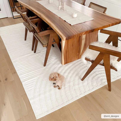 Deron White Washable Area Rug | Boutique Rugs