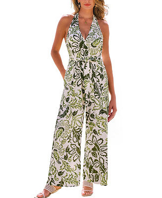 Women's Spring Nostalgia Floral Jumpsuit | Macy's