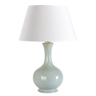 SK Gourd Lamp with Essential White Linen Shade & Brass Socket | Ballard Designs, Inc.