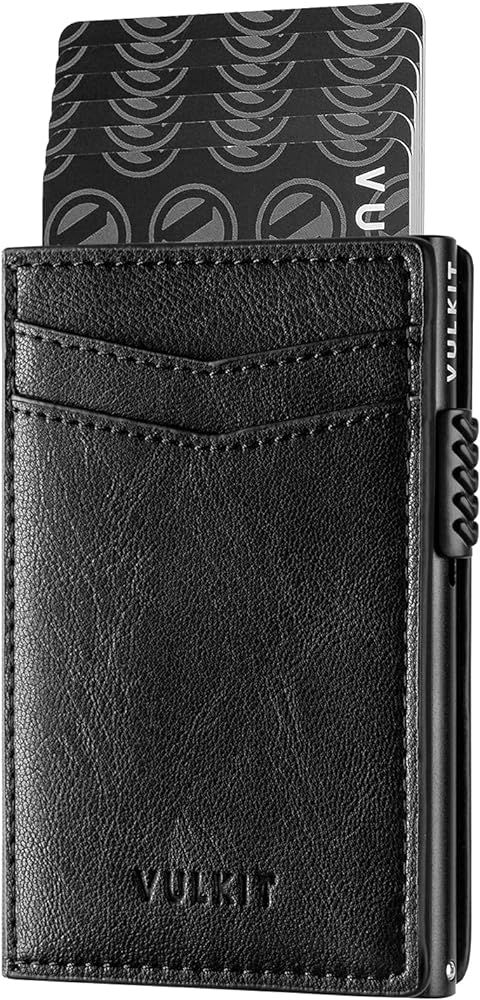 VULKIT Pop Up Wallet, Genuine Leather Credit Card Holder Wallet RFID Blocking Holds Up to 11 Cards | Amazon (CA)