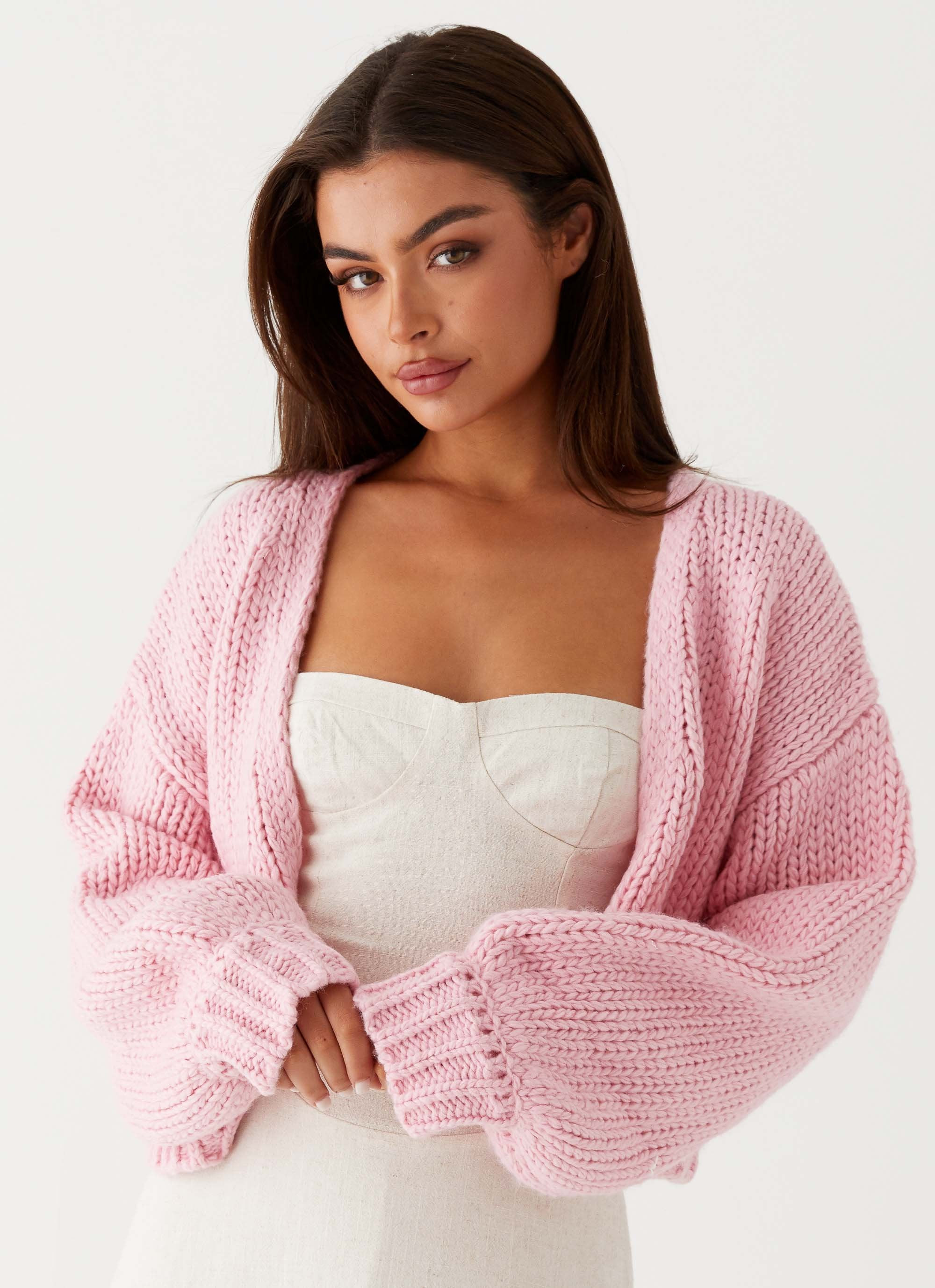 Jasleen Knit Cardigan - Pink | Peppermayo (Global)