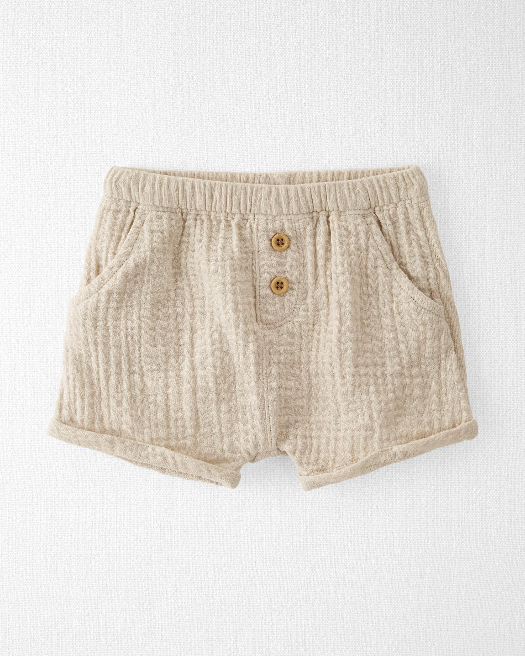 Baby Organic Cotton Gauze Shorts | carters.com | Carter's