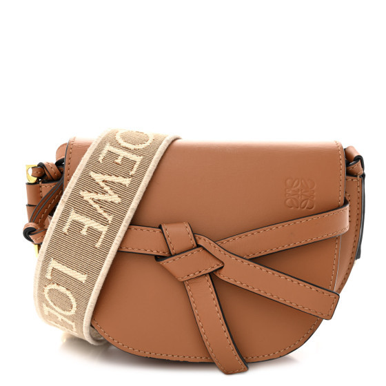 Calfskin Jacquard Mini Gate Dual Bag Tan | FASHIONPHILE (US)