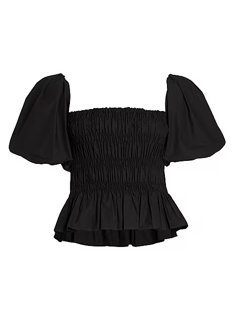 Savina Puff-Sleeve Top | Saks Fifth Avenue