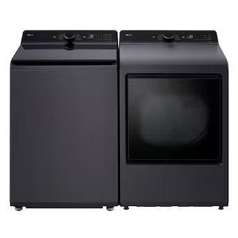 LG LG Agitator Smart Top-Load Washer and Electric Dryer Matte Black Set at Lowes.com | Lowe's