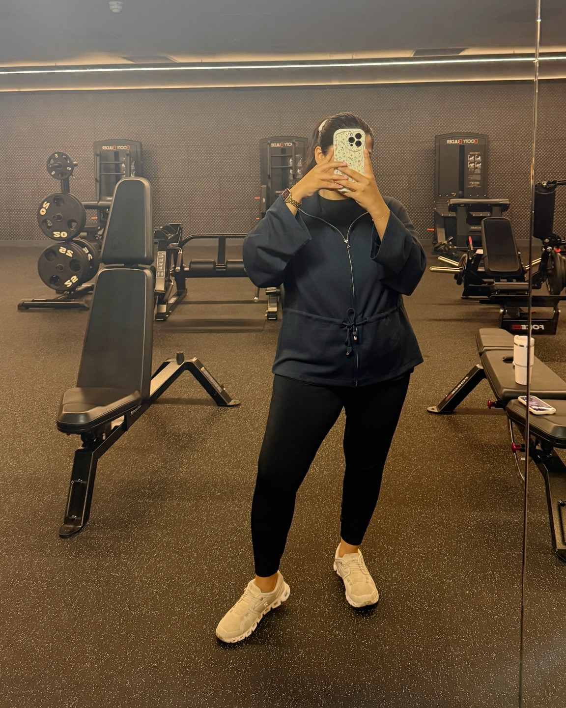 perfect gym jacket - I wear L for better fit and it's not snug