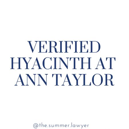 Verified House of Color Summer hyacinth items at Ann Taylor - lots of them are 30% off right now!

#LTKfindsunder100 #LTKsalealert #LTKworkwear