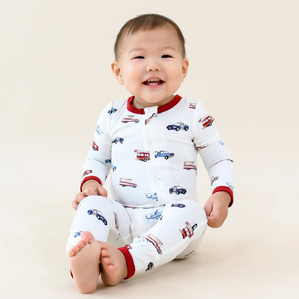 Zippered Romper in First Responder | Kyte BABY