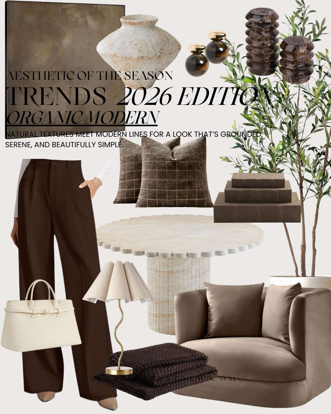 AESTHETIC OF THE SEASON — ORGANIC MODERN (2026 EDITION)! Organic modern continues to lead in 2026. Natural textures, sculptural silhouettes, and warm earthy tones create a look that feels grounded, serene, and quietly elevated. This edit blends timeless fashion and organic home accents designed to bring softness, balance, and intention into everyday living. Effortless pieces that layer beautifully and never feel trend-driven, just refined.

#Amazon #TheHillaryStyle #OrganicModern #2026HomeTrends #QuietLuxury #NeutralStyle #ModernOrganic #TimelessDesign #ElevatedLiving 

 #LTKOver40 #LTKHome #LTKWorkwear