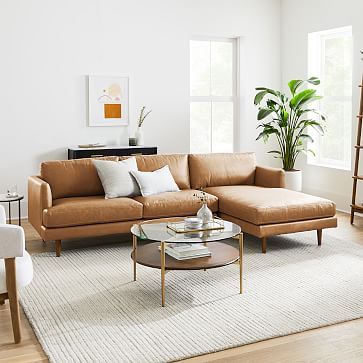 Haven Loft Leather 2-Piece Chaise Sectional | West Elm (US)