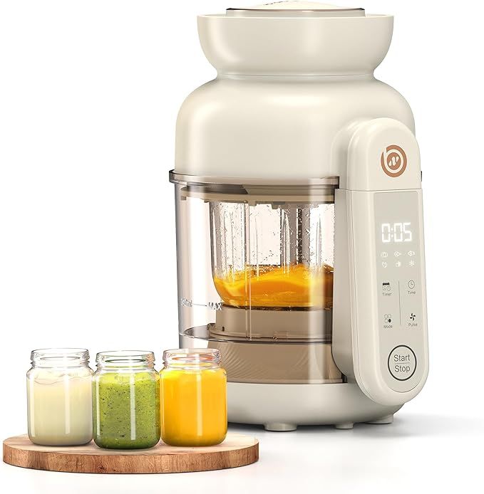 Auto Baby Food Maker, Glass Baby Food Mills, Baby Blender & Steamer and Puree Maker with Auto Coo... | Amazon (US)