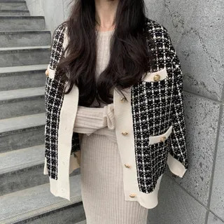 Roah - Tweed Cardigan | YesStyle Global
