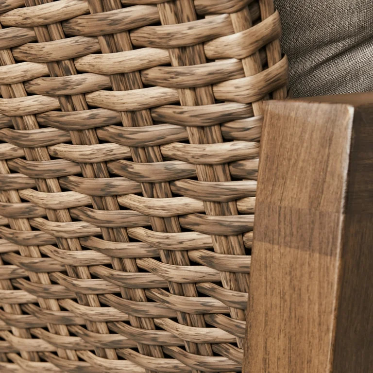 Better Homes & Gardens Willow Springs 4-Piece Wicker Outdoor Conversation Set with Cushions, Brow... | Walmart (US)