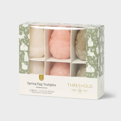 6pc Easter Egg Figural Tealight Candle Set - Threshold™ | Target
