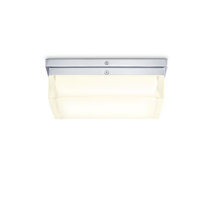 Finn 9" LED Square Glass Flush Mount, Polished Nickel | Lights.com