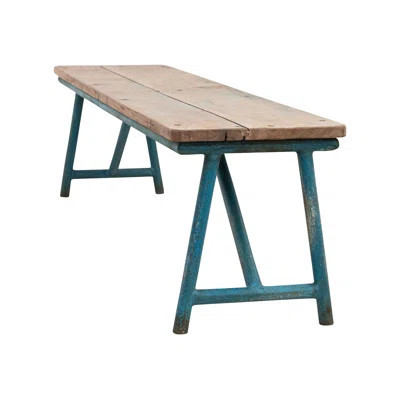 Reclaimed Wood & Metal Bench | Wayfair North America