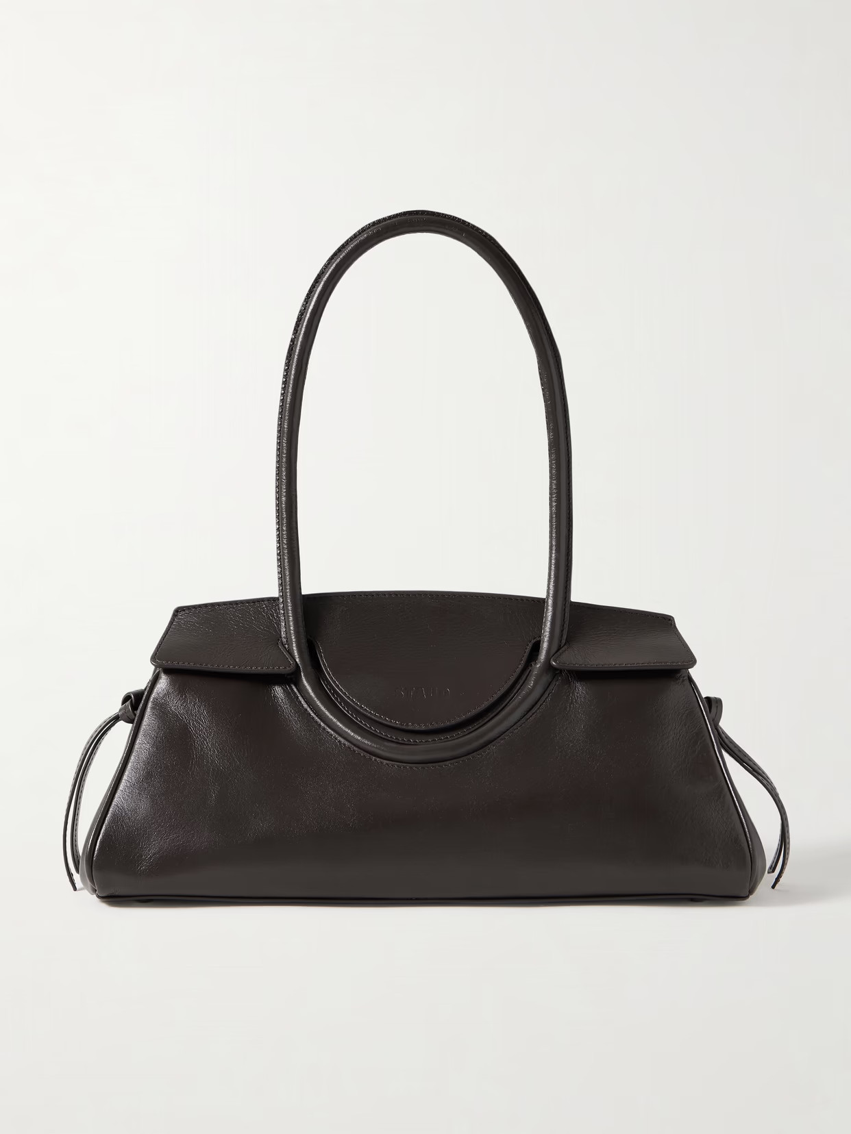 STAUD - Maude Leather Shoulder Bag - Brown | NET-A-PORTER (US)