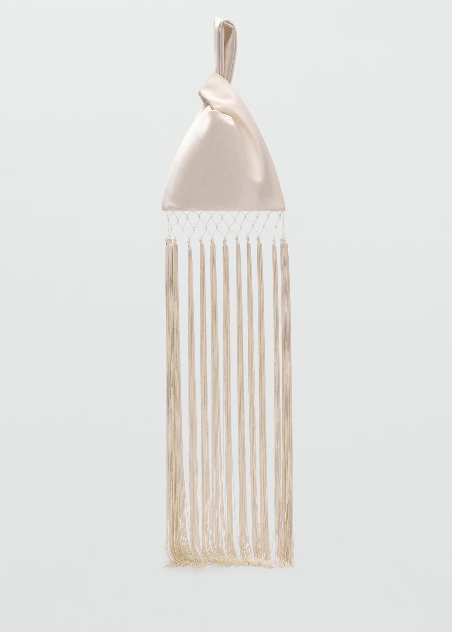 Satinierte Handtasche mit Fransen - Damen | MANGO Deutschland | Mango EU