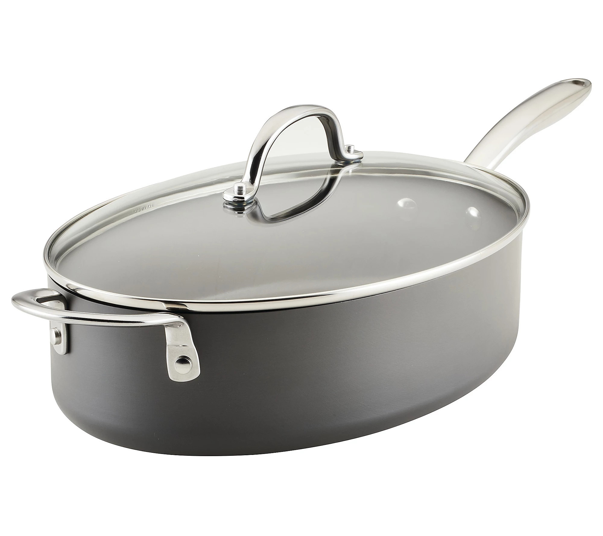 Rachael Ray Professional Covered Oval Saute Pan w/Handle 5qt | QVC