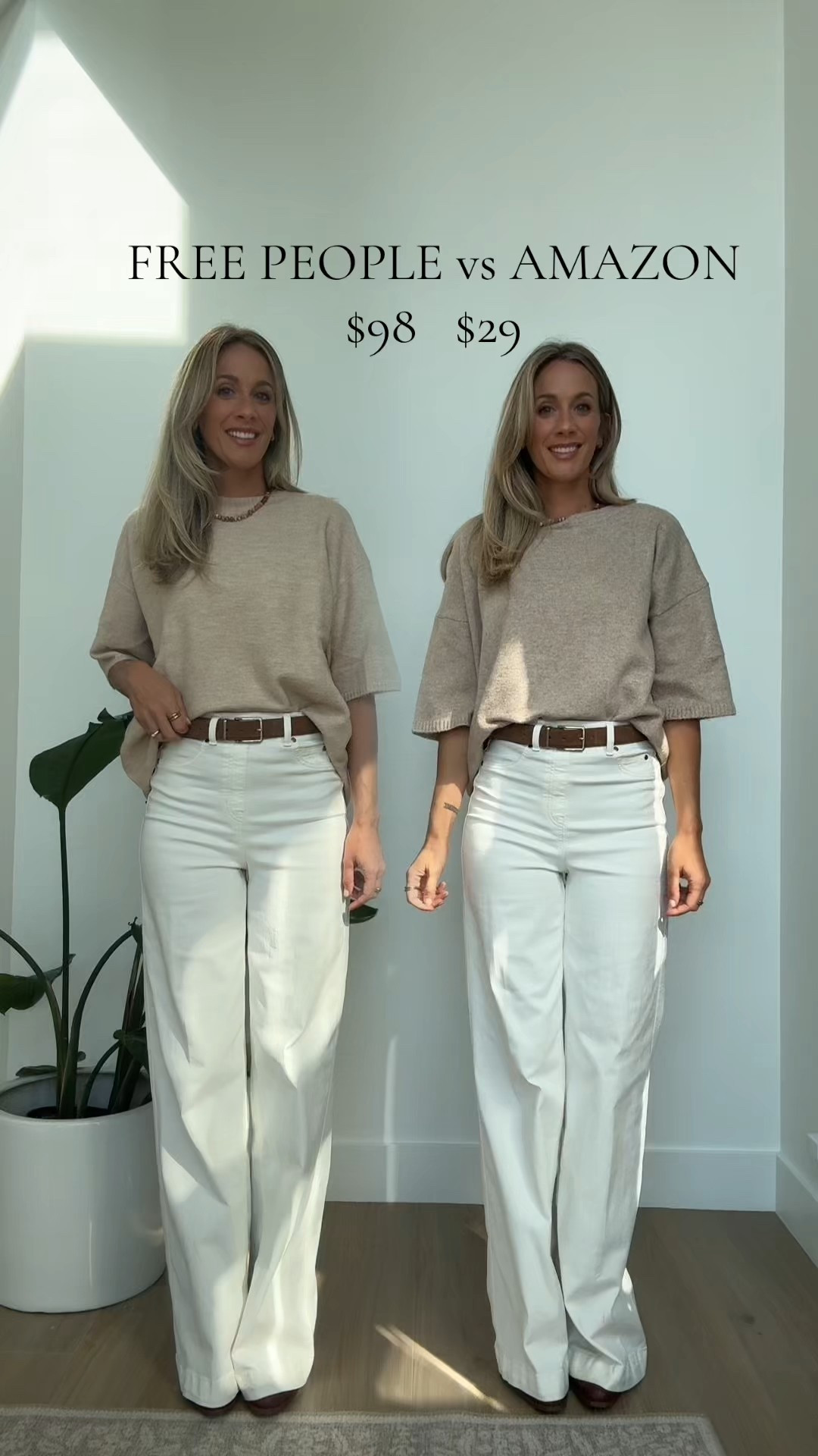 I am wearing a small in the free people sweater and a medium in the Amazon sweater. The jeans are the best if you are tall. I am 5’9” wearing a small tall and they are long even with boots. The white are out of stock but denim options are in stock. 

#LTKTall #LTKOver40