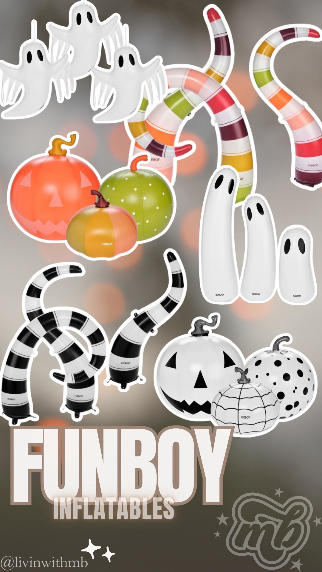 Halloween inflatables from Funboy!!

These are my favorite inflatables. They have no cords, and are so pretty! I highly suggest the electric pump. You blow them up once, and you’re done! Lights are controlled by a remote. 🎃

#LTKStyleTip #LTKSeasonal #LTKHome