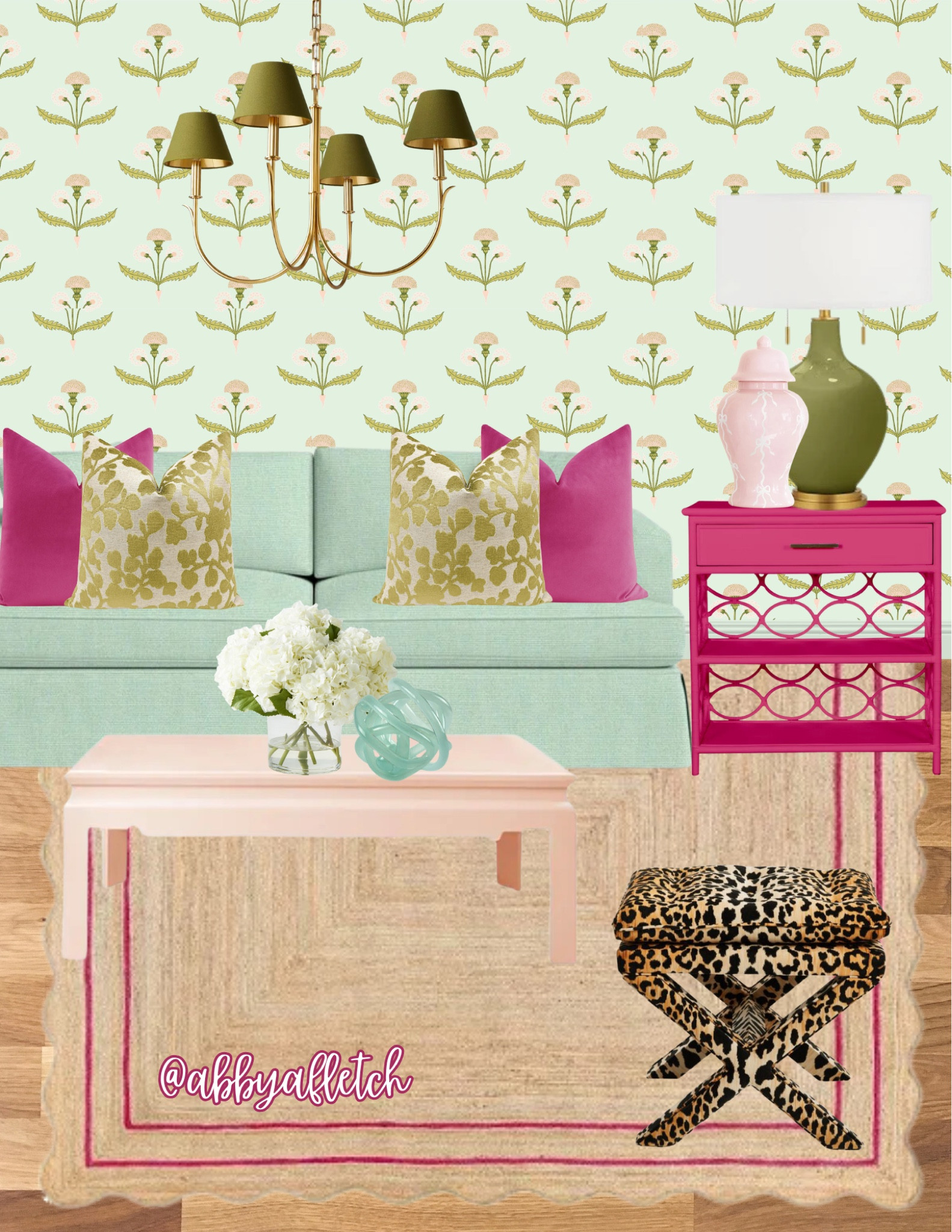 bold mint and pink living room finds💚👗💕💄

#LTKHome