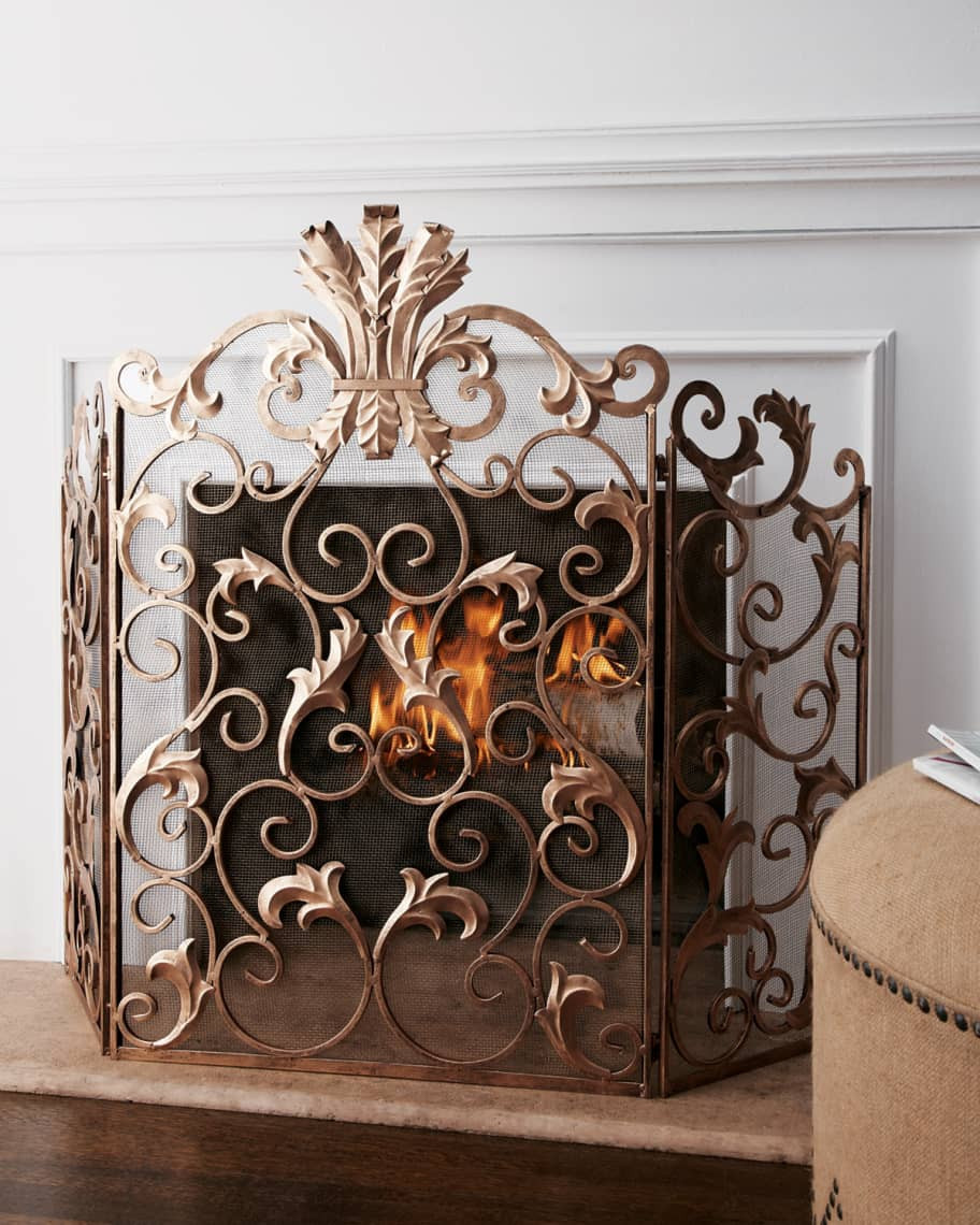 Acanthus Fireplace Screen | Horchow